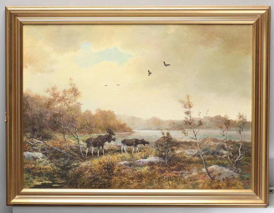 MIECZYSLAW WISNIEWSKI. Född Polen 1925. Olja på duk, signerad. — Paintings — Gomér & Andersson Jönköping