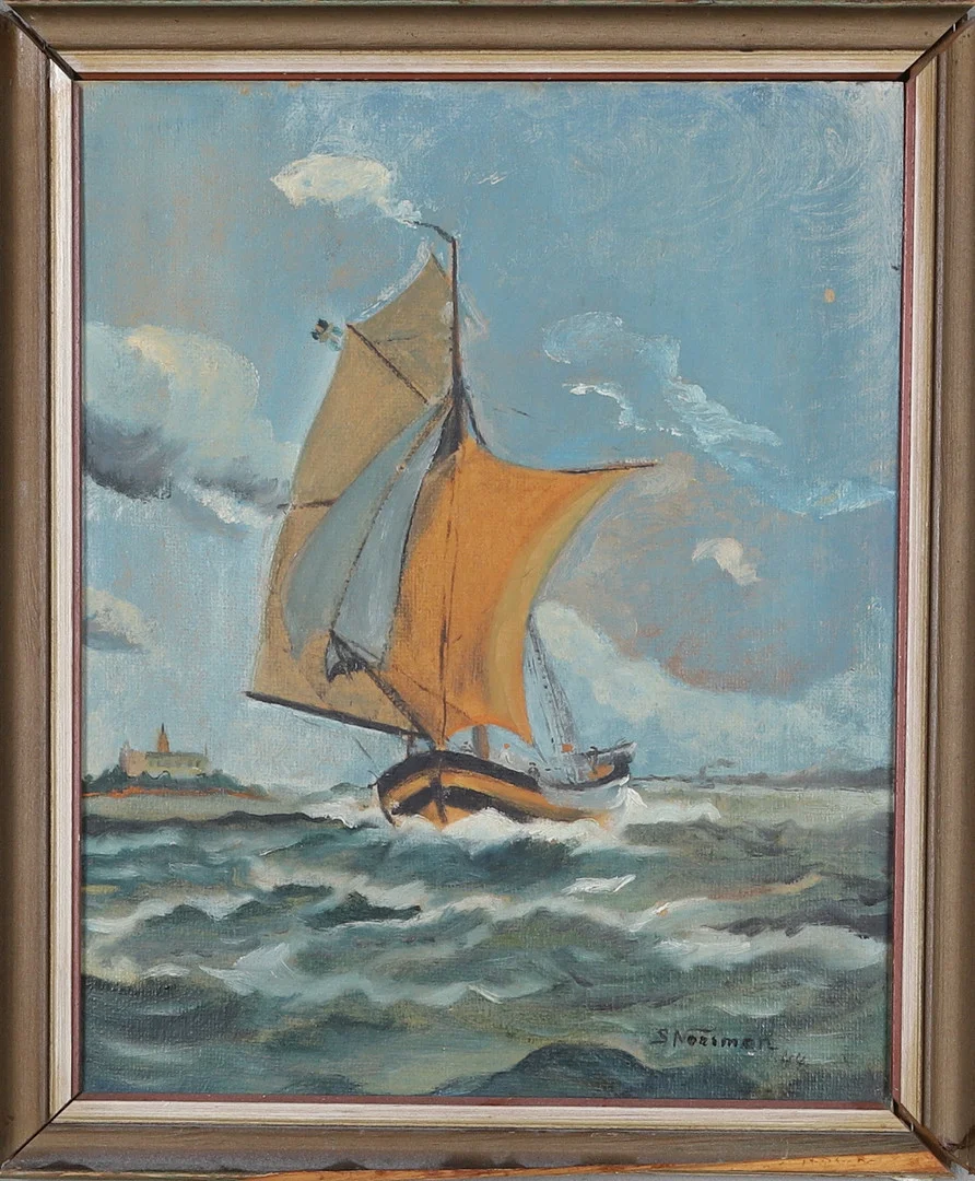SVEN NORRMAN. olja på pann, signerad och daterad -44. — Paintings — Gomér & Andersson Norrköping