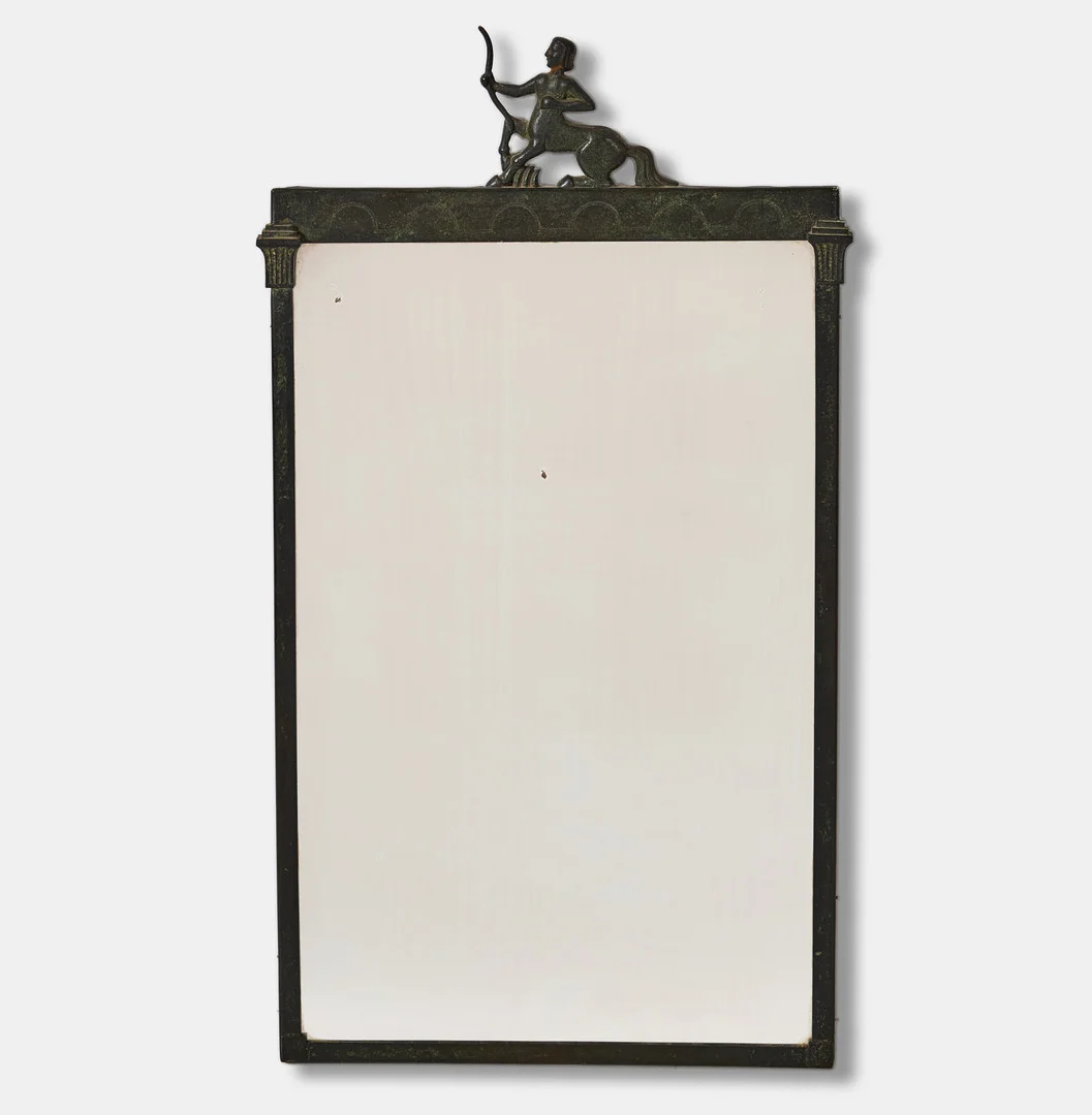 NORDISKA JUVELAKTIEBOLAGET, spegel, brons, Stockholm 1920-/30-tal, Swedish Grace. — Mirrors — Stockholms Auktionsverk Magasin 5