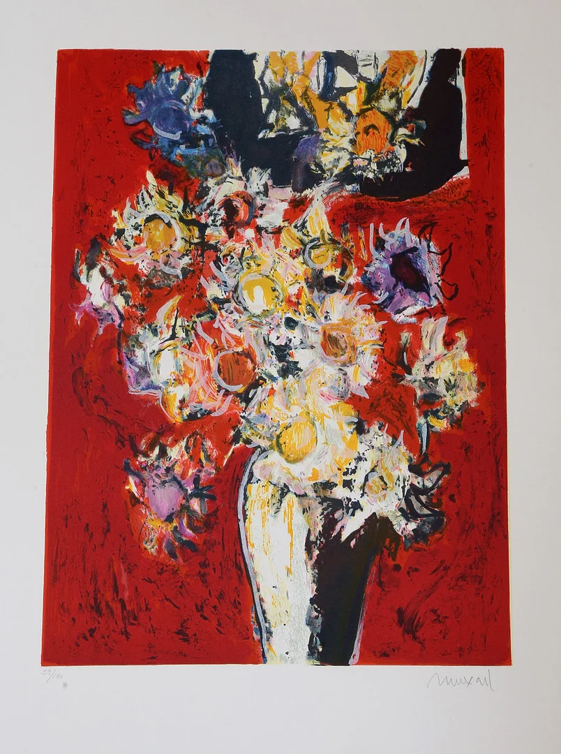 JAUME MUXART. Flowers vase. — Engravings & Prints — Balclis