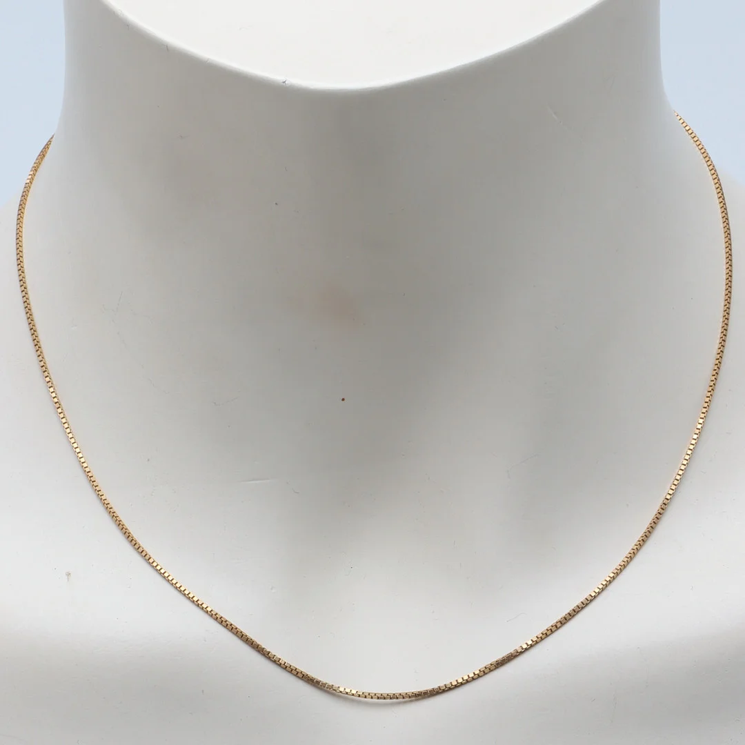 KEDJA, 18K guld, venetiansk länk. — Necklace — Ekenbergs Auktioner