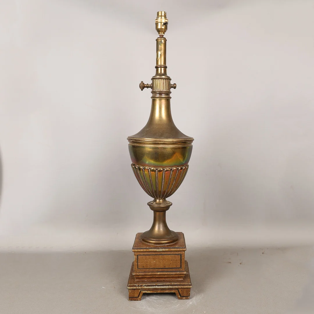 A LARGE BRASS TABLE LAMP. — Table Lamps — Bishop & Miller