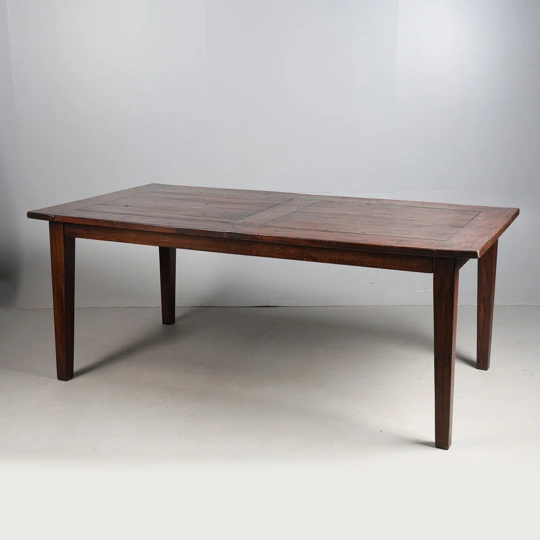 A 19TH CENTURY STYLE FRENCH OAK FARMHOUSE DINING TABLE. — Dining tables — Bishop & Miller