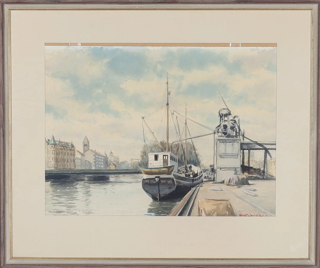 ROLF ERIKSSON. akvarell, signerad och daterad. — Paintings — Gomér & Andersson Norrköping
