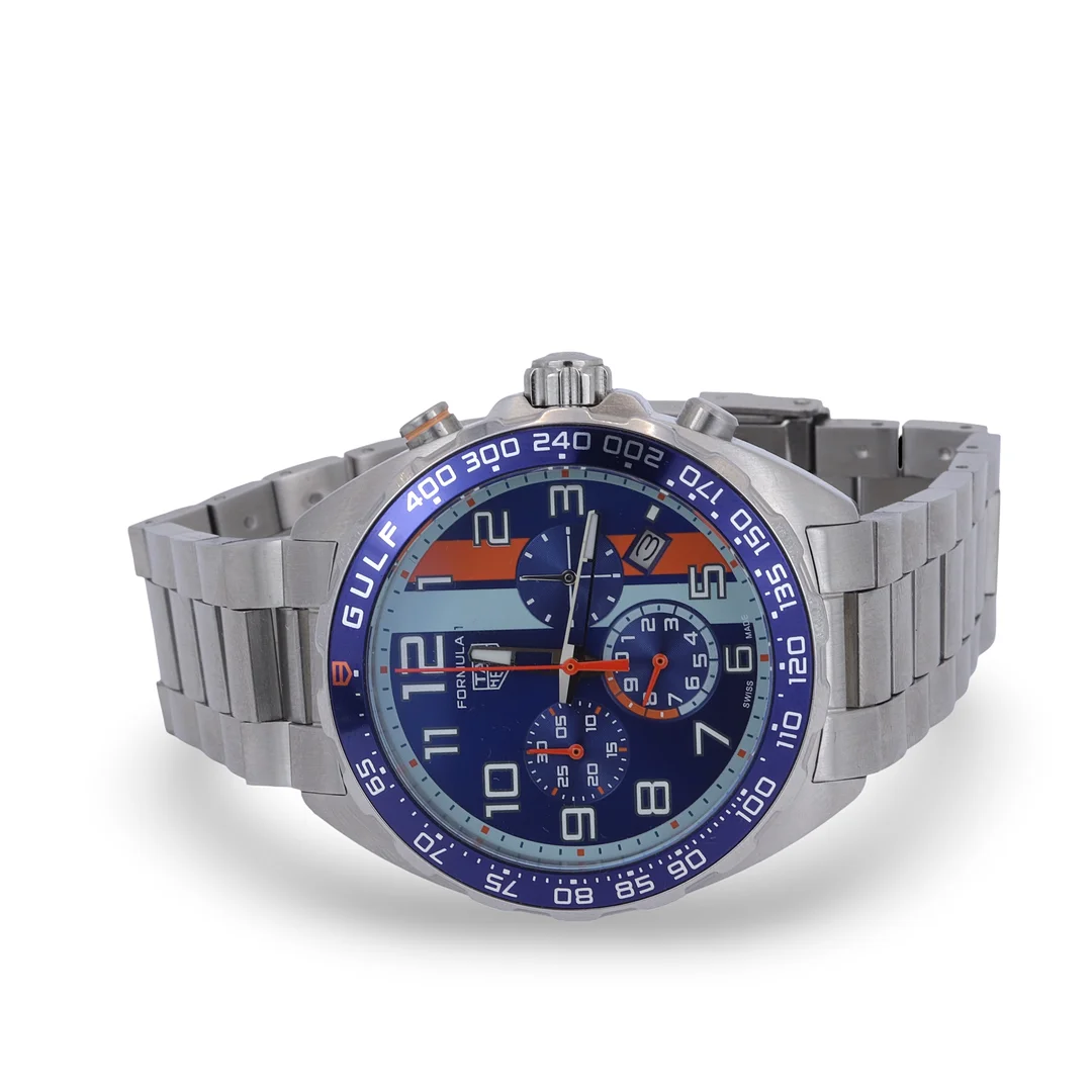 TAG HEUER FORMULA 1 X GULF WRISTWATCH. — Wristwatches — Chalkwell Auctions