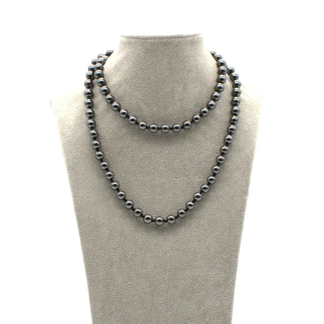 VINTAGECOLLIER; ENDLOSKETTE; HEMATIT. — Necklace — Kunst- und Auktionshaus Kleinhenz