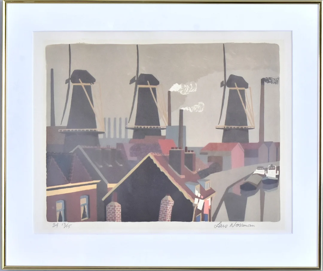 LARS NORRMAN. Färglitografi. — Engravings & Prints — Halmstads Auktionskammare