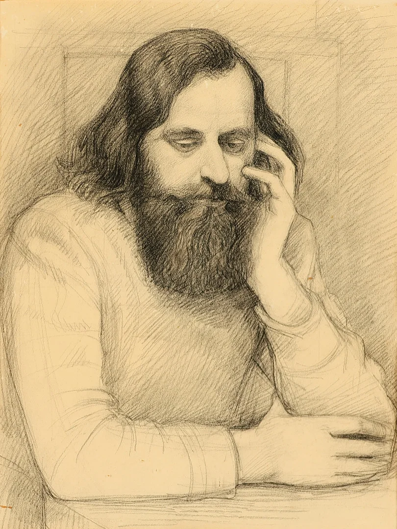 GUNNAR HOSSY (1925-90). Mandsportræt, bly, signeret og dateret 1950. — Drawings — Palsgaard Kunstauktioner