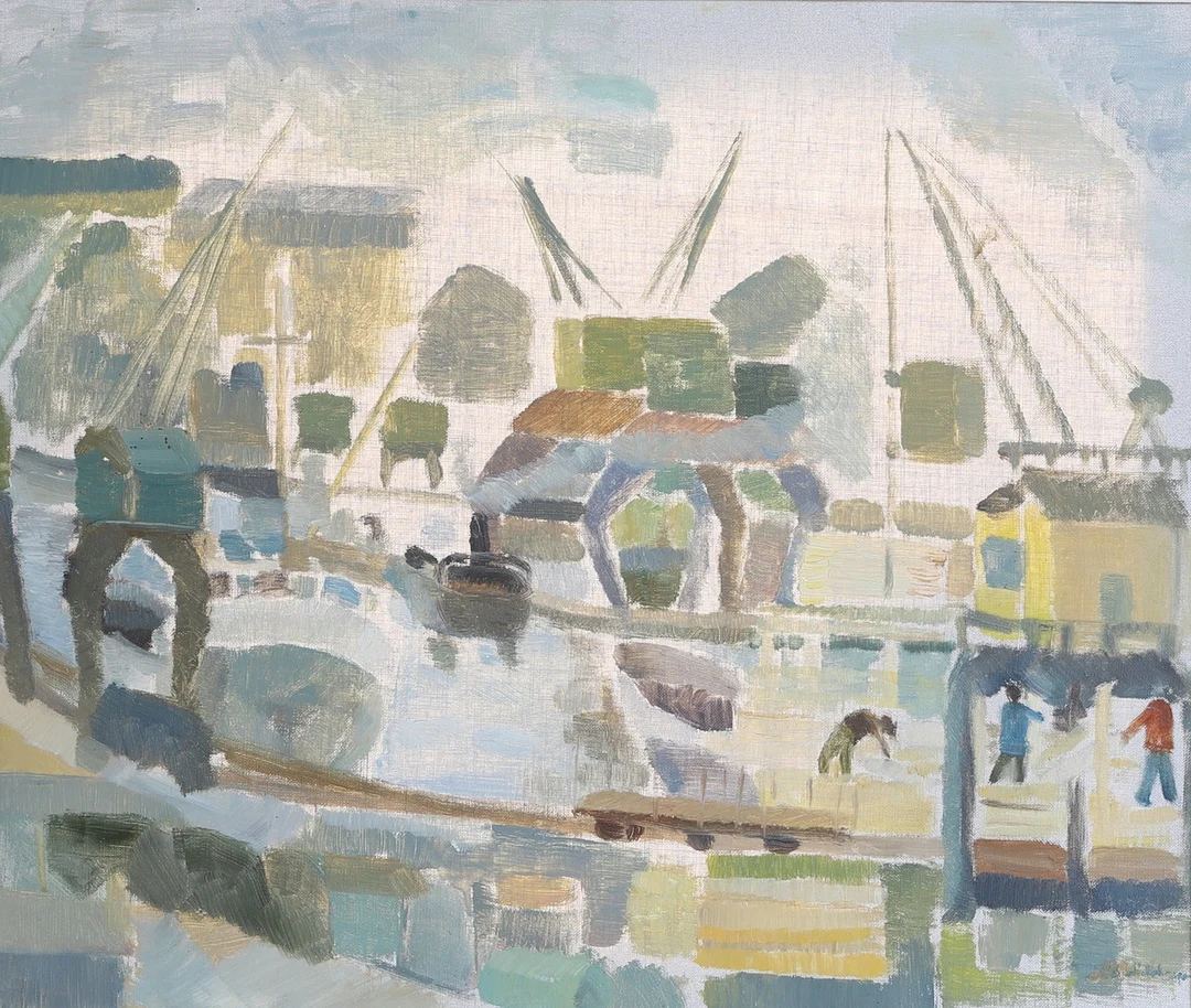 OIDENTIFIERAD KONSTNÄR, olja på duk, signerad. — Paintings — RA Auktionsverket Norrköping