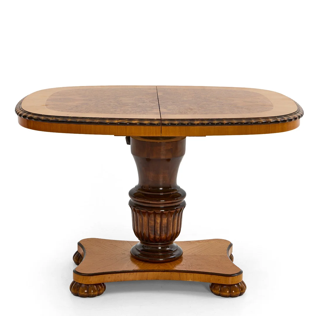 BORD, Swedish modern, 1900-tal, rotfanér, björk, alm. — Tables — Crafoord Auktioner Stockholm