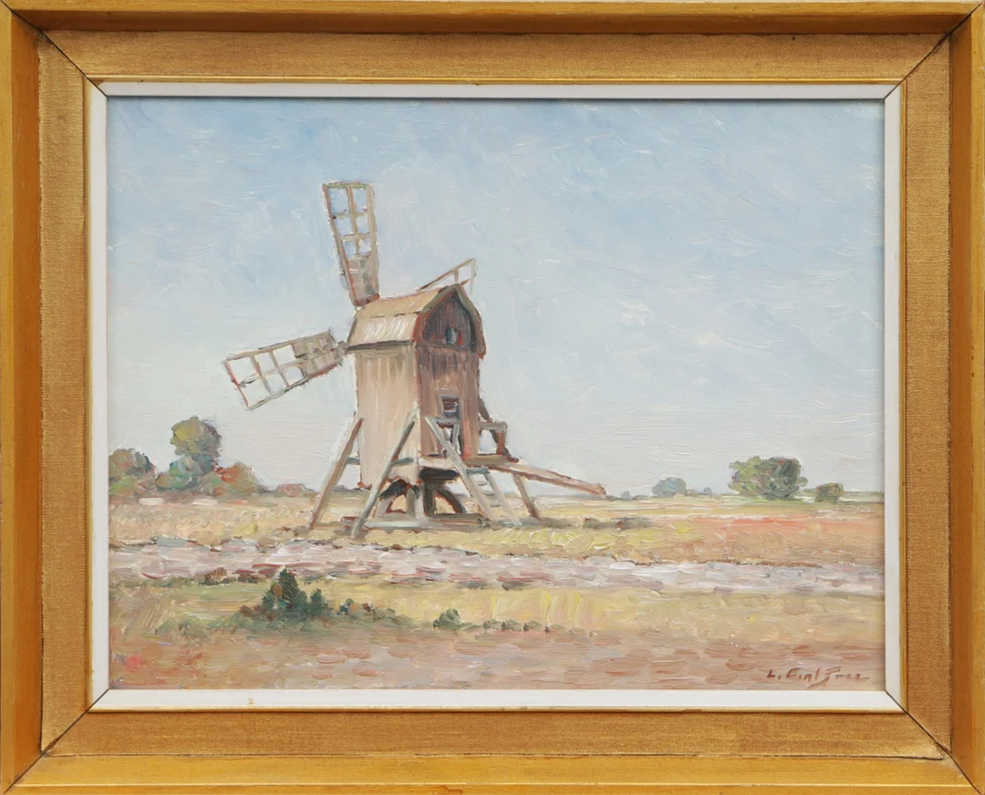 LAGE CARLSSON. OLJA, på pannå, signerad. — Paintings — Kalmar Auktionsverk