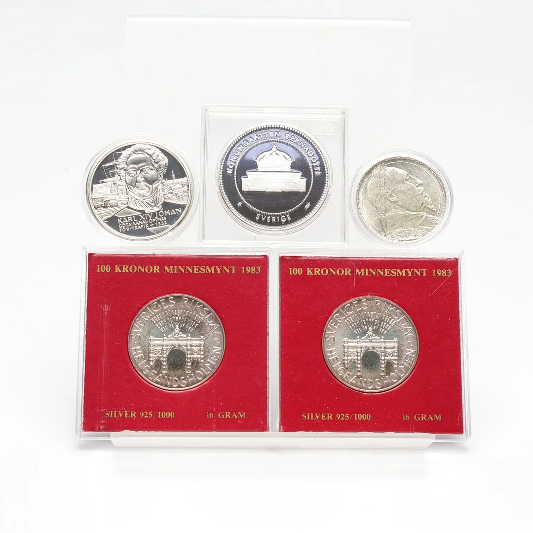 MYNT, 5 st, silver, Sverige. — Coins & Banknotes — Gomér & Andersson Linköping