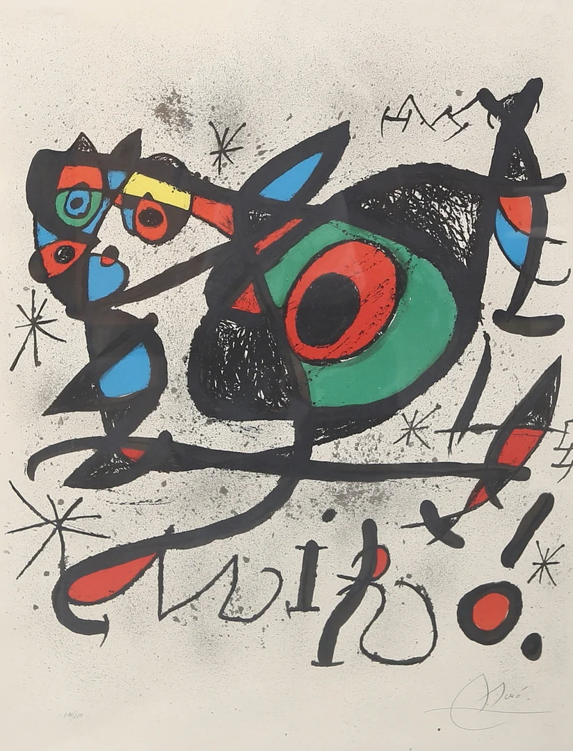 JOAN MIRÓ. färglitografi, signerad, numrerad. — Engravings & Prints — Gomér & Andersson Linköping