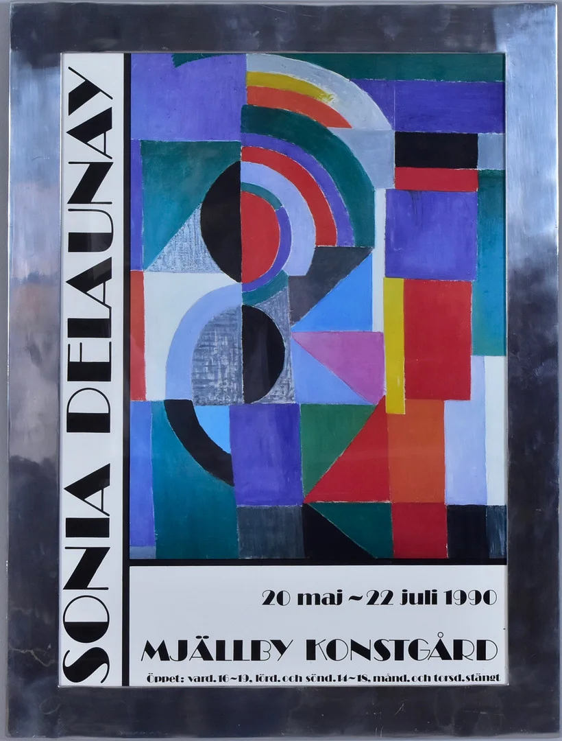 SONIA DELAUNAY. poster, offset, Mjellby Konstgård 1990. — Engravings & Prints — Halmstads Auktionskammare