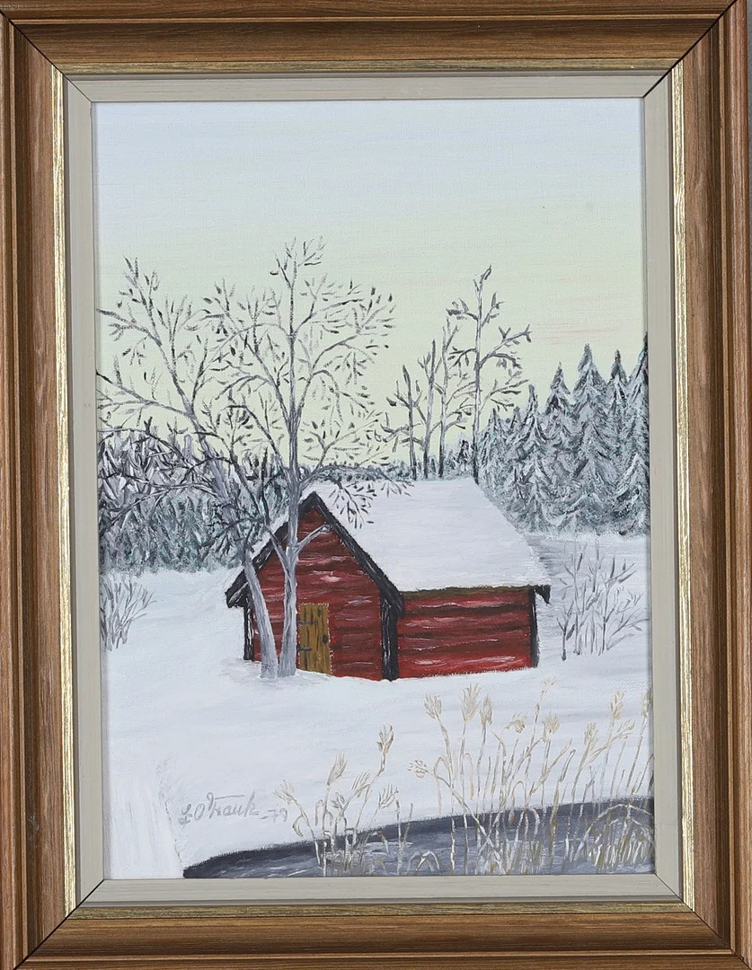 OIDENTIFIERAD KONSTNÄR, olja på duk, vinterlandskap, signerad, daterad -79. — Paintings — Gomér & Andersson Norrköping