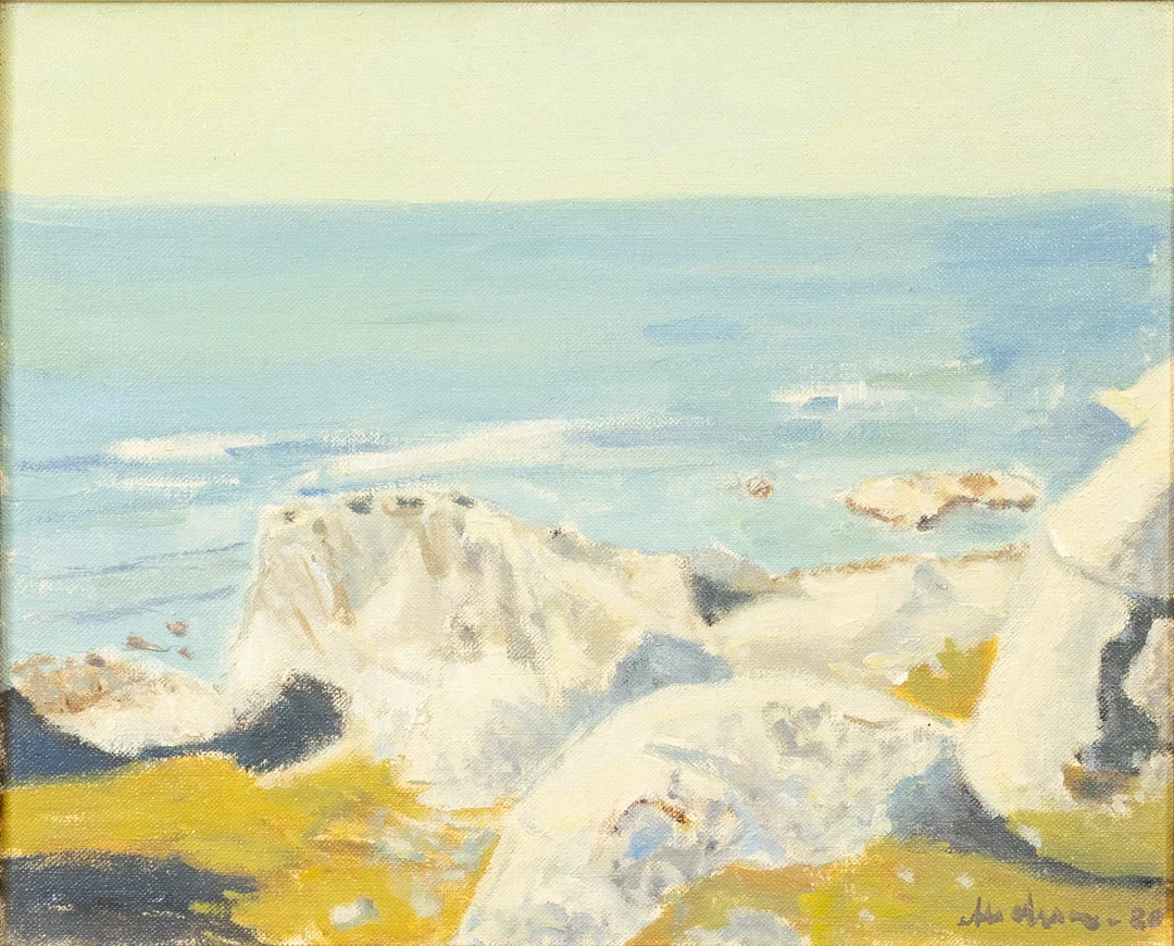 EBBE OLSSON. olja på duk, kustmotiv, signerad. — Paintings — Karljohan Auktioner