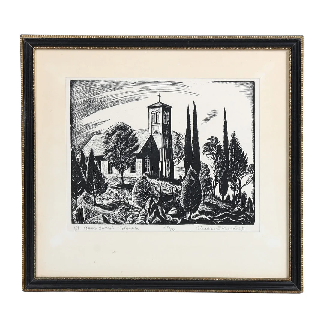 CHARLES FREDERICK SURENDORF (1906-1979) ST ANNE'S CHURCH COLUMBIA. — Engravings & Prints — Bishop & Miller