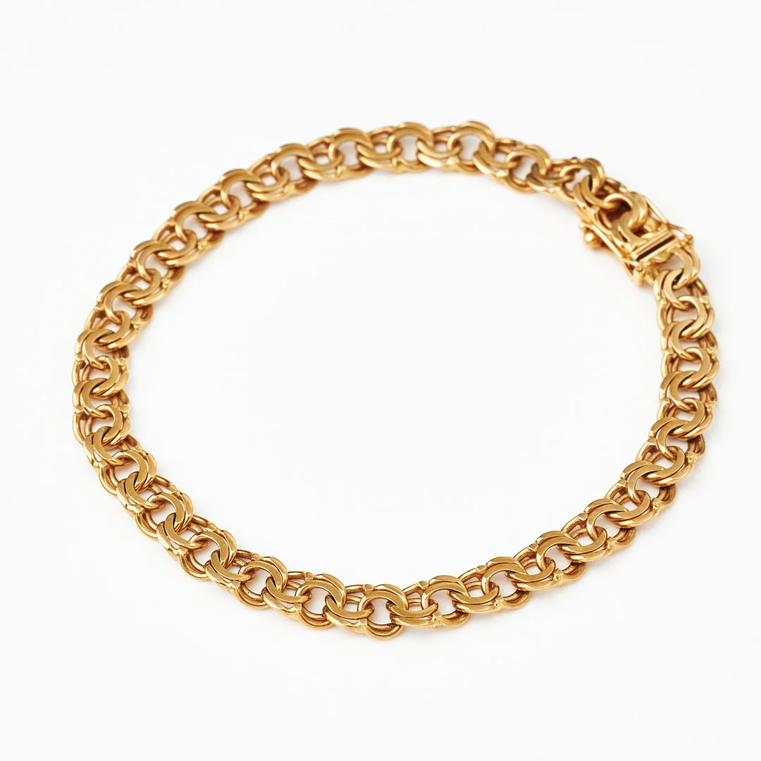 ARMBAND, 18 k guld, Bismarck, sävsjö Guldsmedsbolag, Wiktorsson & Arnesson, Sävsjö 1966. — Bracelets — Stockholms Auktionsverk Magasin 5