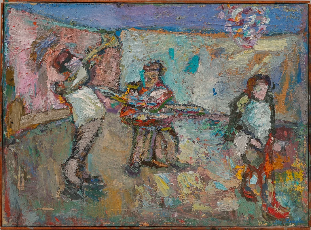 LENNART LEMPKE. OLJA PÅ DUK, musiker, signerad. — Paintings — Auktionsbyrån Varberg