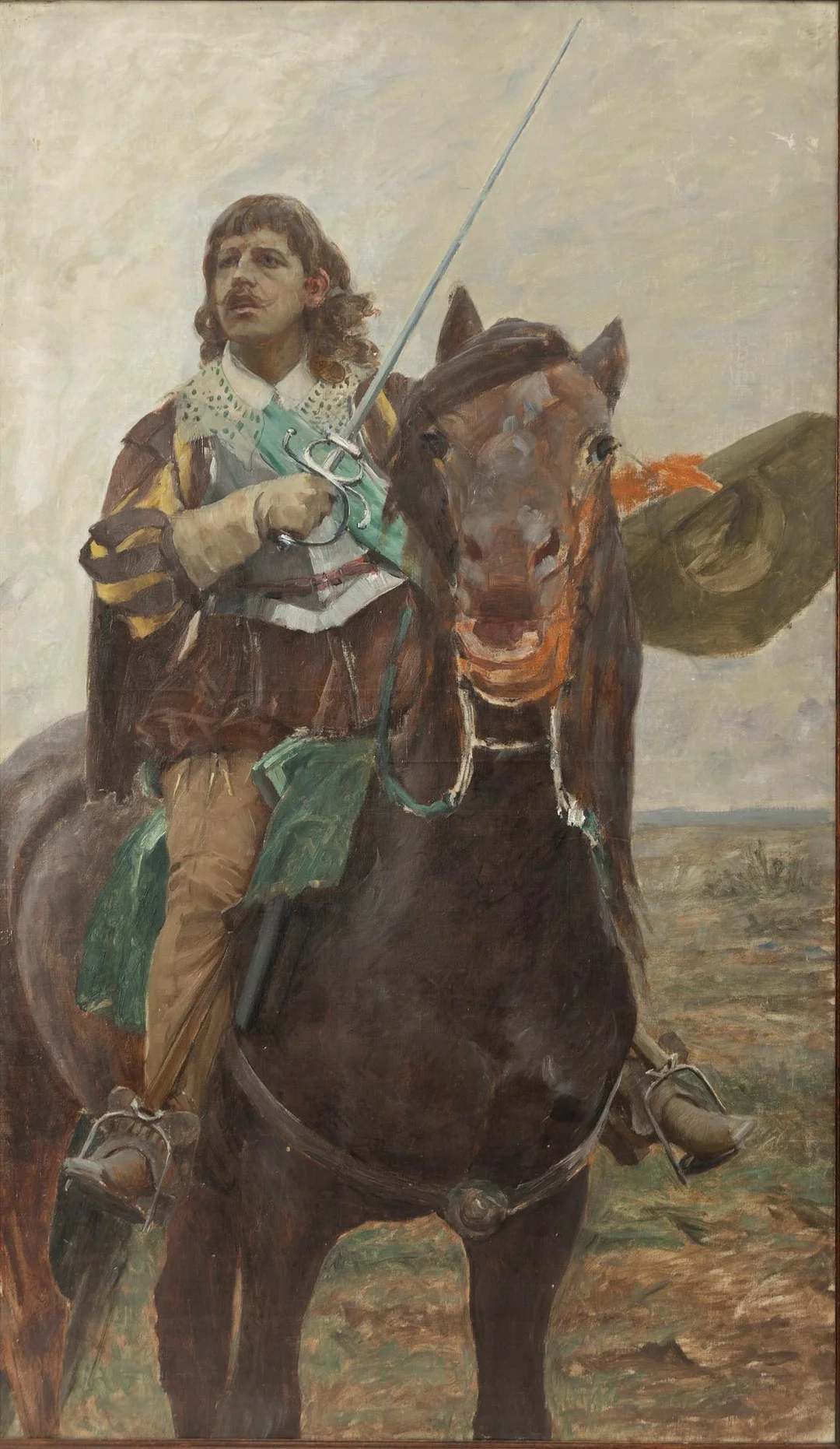 Nils Forsberg, Studie till Gustav II Adolf före slaget vid Lützen. — Konst/Klassisk svensk konst — Bukowskis