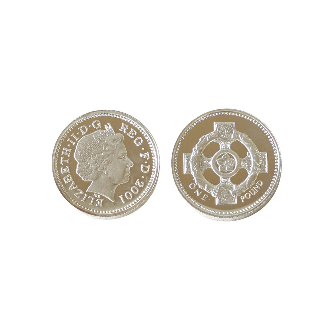 A ROYAL MINT UNITED KINGDOM SILVER PROOF PIEDFORT ONE POUND COIN. — Coins & Banknotes — Bishop & Miller