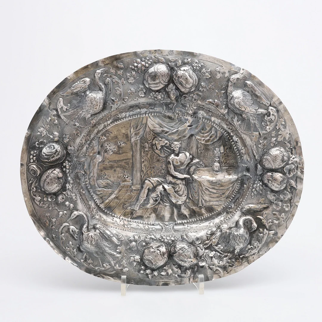 JOHAN WILHELM HELLEDAY (1696-1711) PRESENTERFAT, silver, barock, Stockholm, 1705. — Silver — Crafoord Auktioner Lund