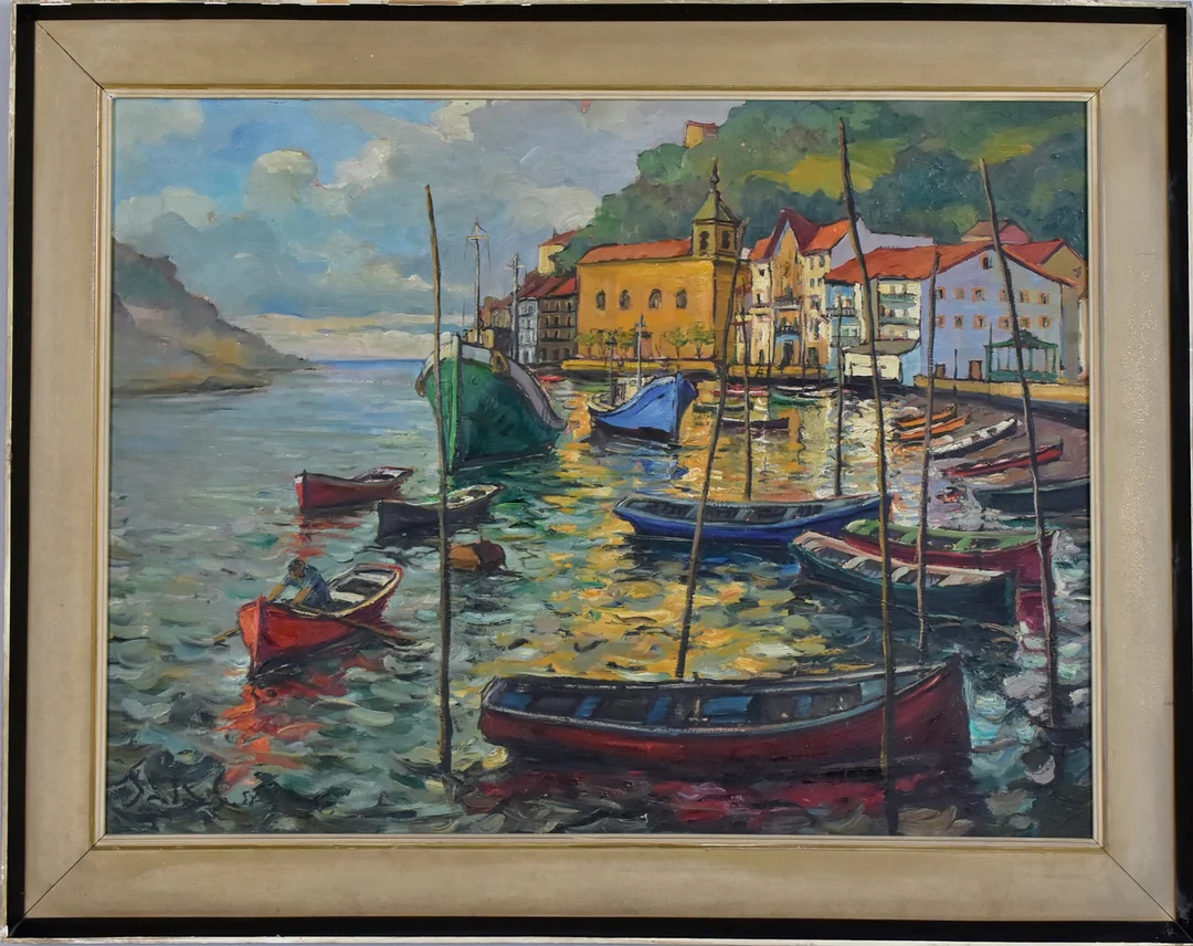 OIDENTIFIERAD KONSTNÄR. Olja på pannå. — Paintings — Halmstads Auktionskammare