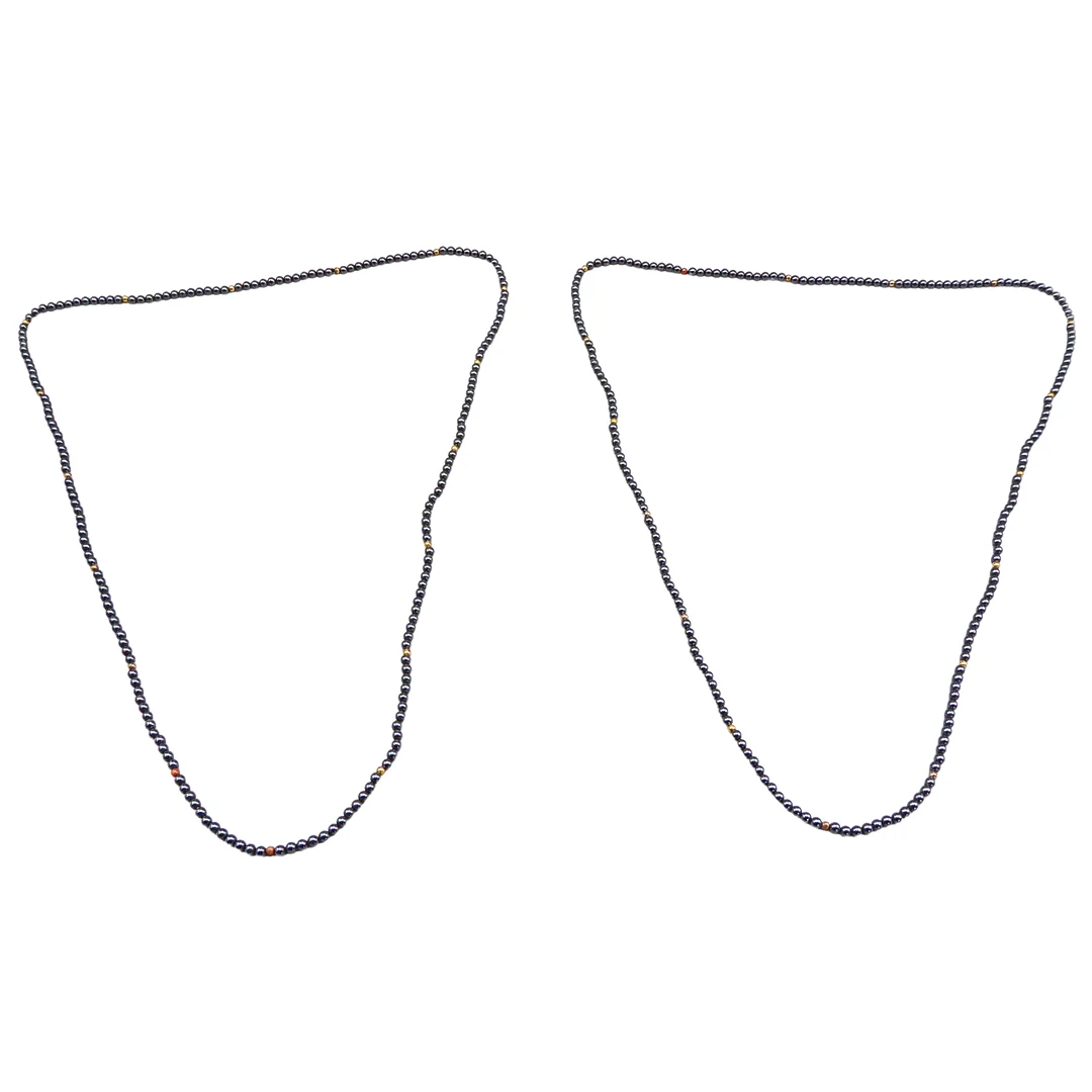 ZWEI HALSKETTEN AUS HÄMATIT IM SET. — Necklace — Auktionshaus Stuber's Hammerschlag