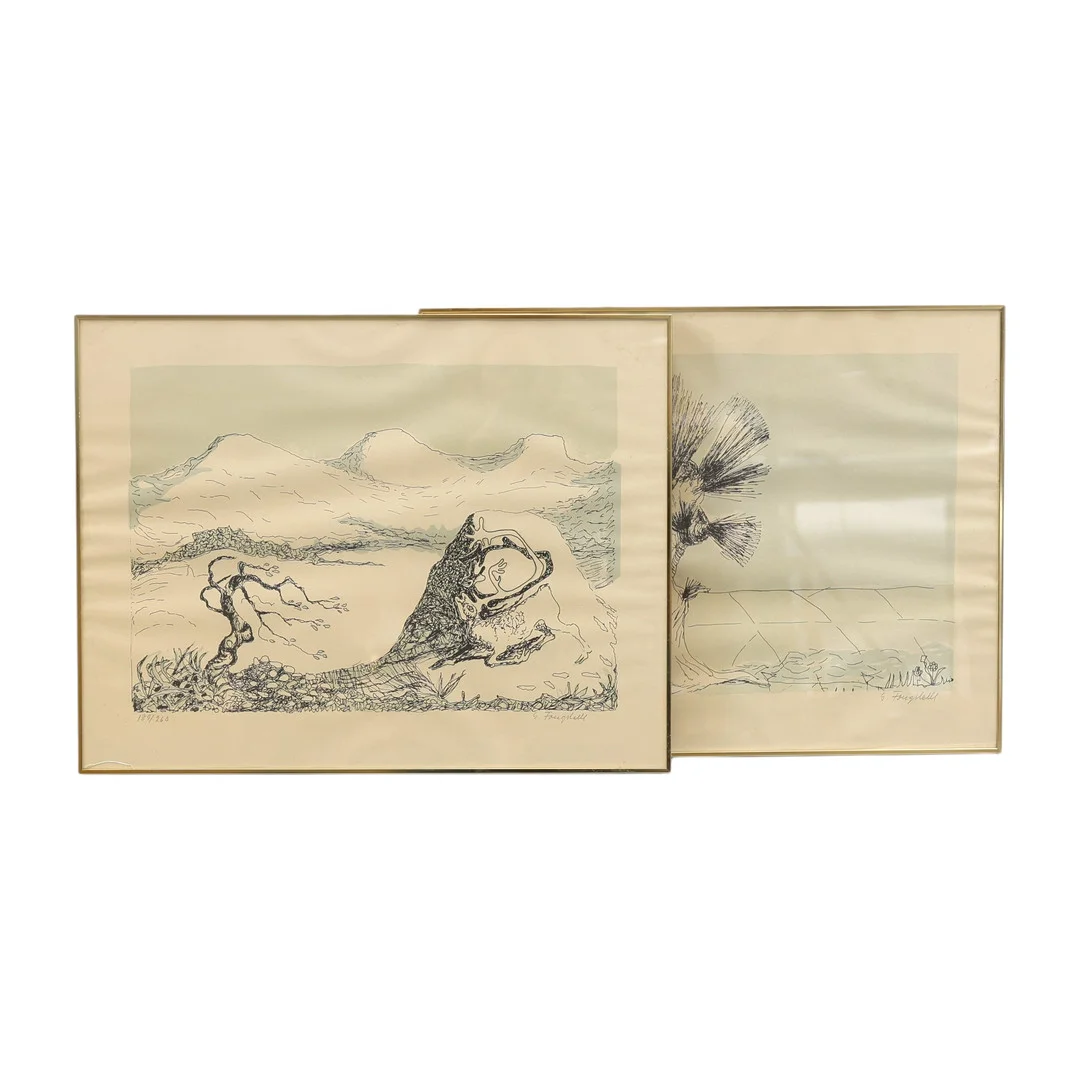 GÖSTA FOUGSTEDT. Litografier, 2 st. signerade. — Engravings & Prints — Gomér & Andersson Nyköping