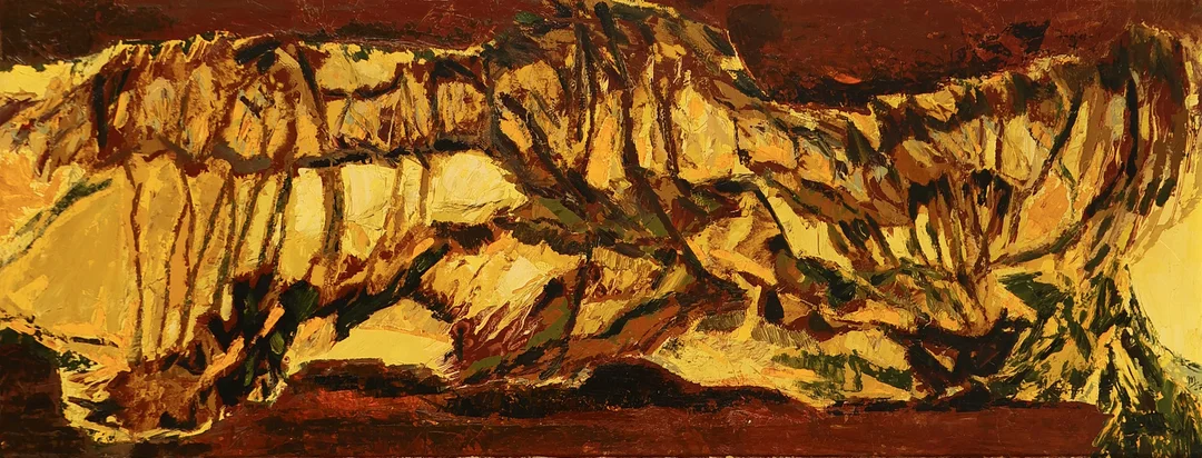 UBEKENDT KUNSTNER. Abstrakt komposition, olie på plade, signeret og dateret 1967. — Paintings — Palsgaard Kunstauktioner
