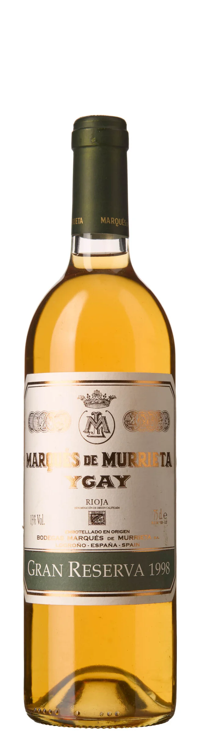1 x Rioja Gran Reserva Blanco Ygay 1998, Marques de Murrieta — 1 x Rioja Gran Reserva Blanco Ygay 1998, Marques de Murrieta — Vin/Vin — Blomqvist