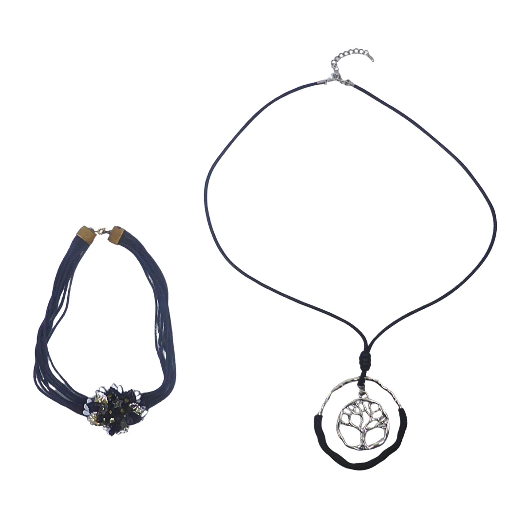 2-TEILIGES SCHMUCKSET AUS HALSKETTEN. — Necklace — Auktionshaus Stuber's Hammerschlag