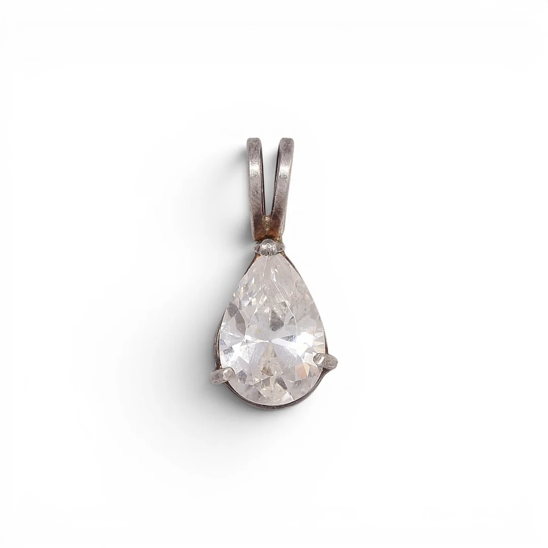 Zircon solitaire pendant. — Brooches & Pendants — Balclis