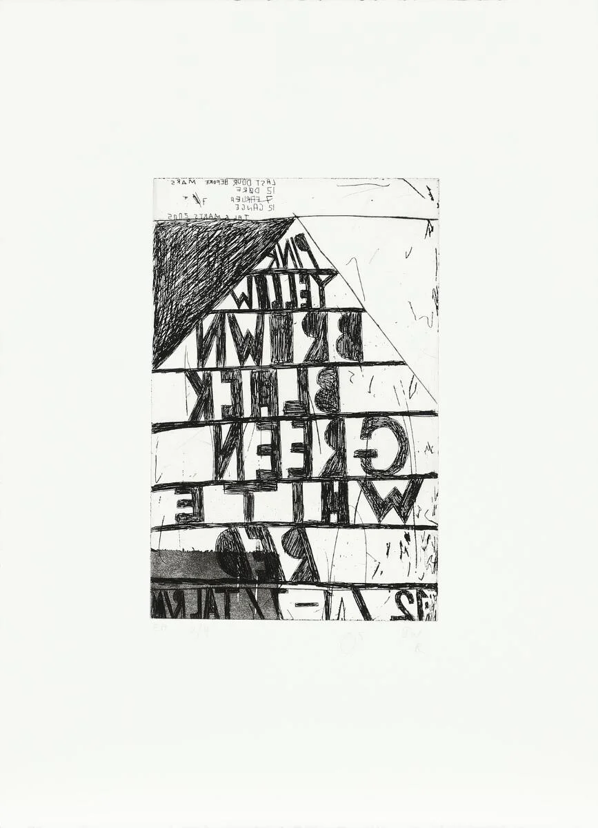 Tal R: “Gate to Pink”, 2005. Portfolio with 12 compositions. Etchings. Sheet sizes 38×27,5 cm. — Modern Prints/Contemporary art — Bruun Rasmussen