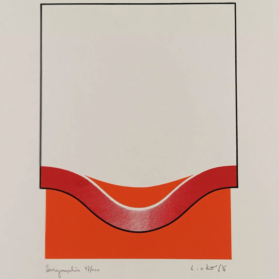 UNBEKANNTE/R KÜNSTLER/IN. Konkrete Komposition, 1968, Druckgrafik auf Papier. — Engravings & Prints — Auktionshaus Blank