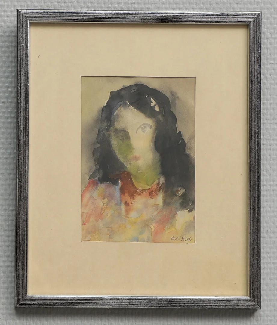 OSCAR CH WICKSTRÖM. Akvarell, porträtt, signerad. — Paintings — Ekenbergs Auktioner
