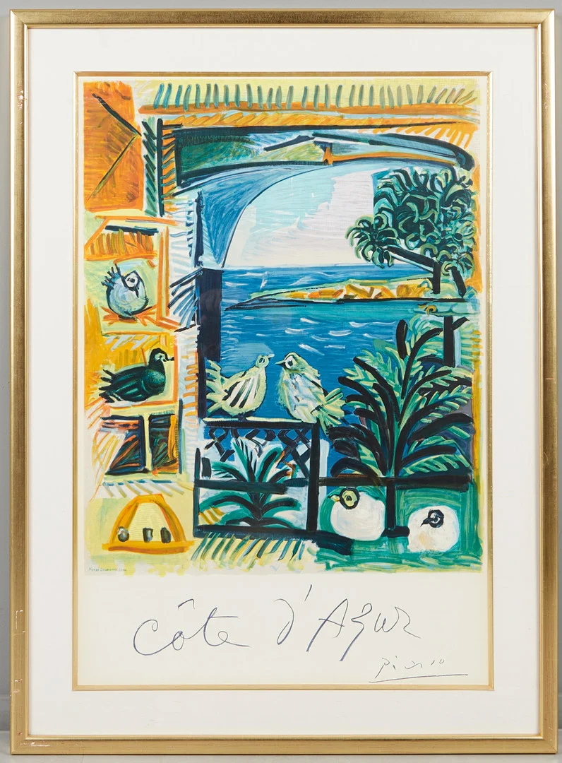HENRI DESCHAMPS (1898-1990) NACH PABLO PICASSO (1881-1973). 'Cote d'Azur', Lithografie, 1962, Mourlot, Paris, Frankreich. — Engravings & Prints — Stockholms Auktionsverk Köln