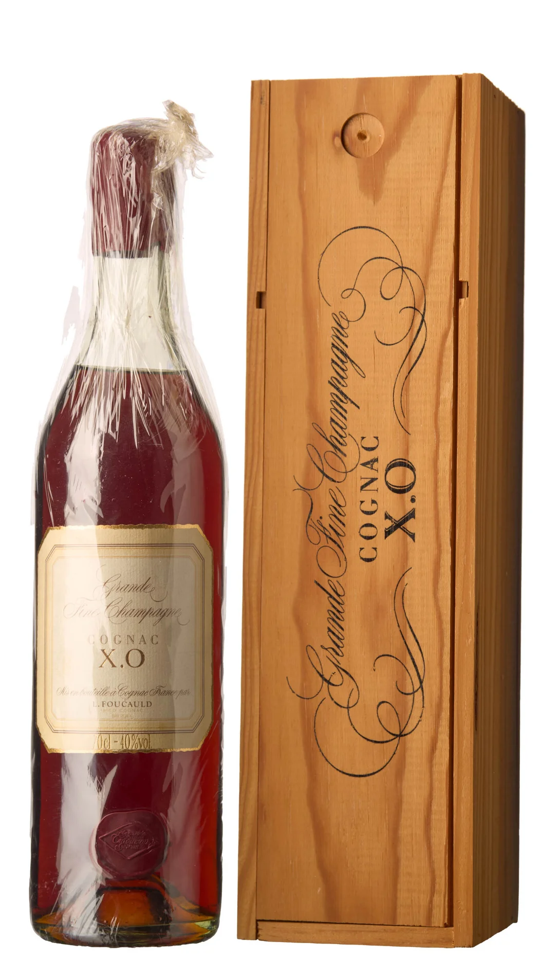 1 x L. Foucauld Cognac Grande Fine Champagne XO (OWC) — 1 x L. Foucauld Cognac Grande Fine Champagne XO (OWC) — Vin/Brennevin — Blomqvist