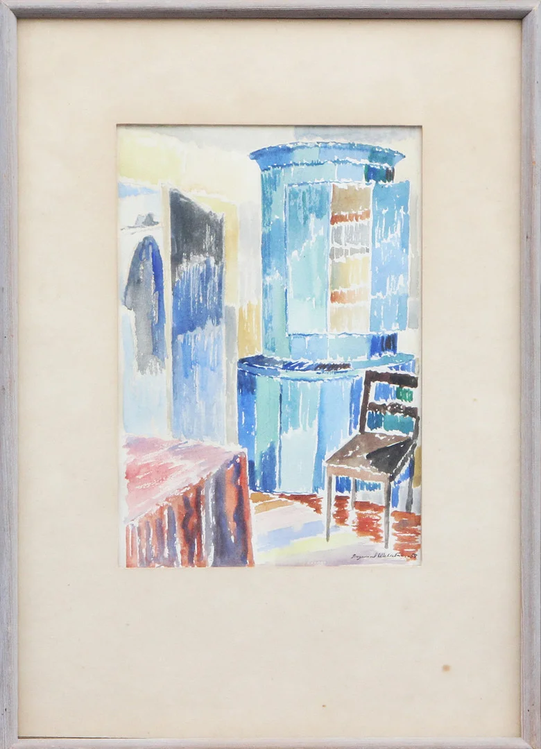 RAYMOND WALLENTIN. AKVARELL, signerad, 1958. — Paintings — Kalmar Auktionsverk