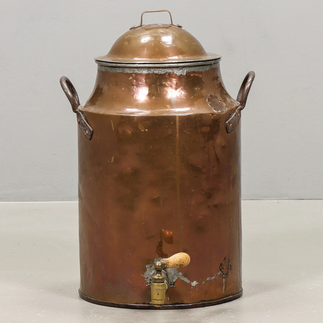 VATTENBEKÅLLARE koppar, Bandelin Karlstad. — Pewter, Brass & Copper — Karlstad Hammarö Auktionsverk