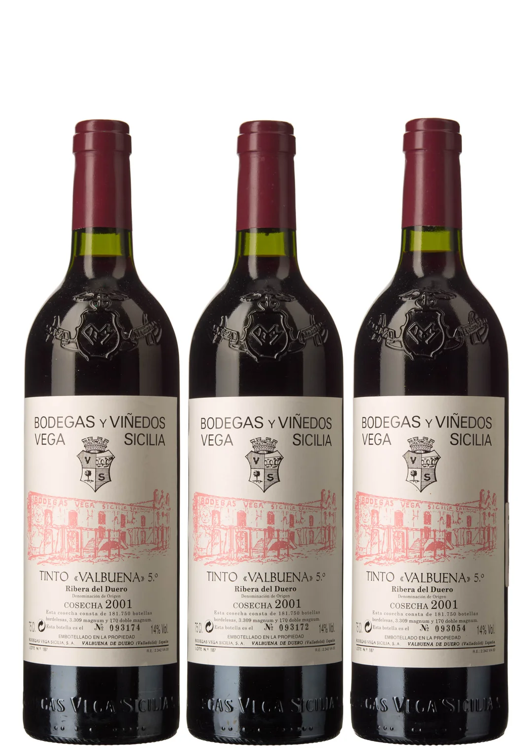3 x Valbuena 5.º 2001, Vega-Sicilia — 3 x Valbuena 5.º 2001, Vega-Sicilia — Vin/Vin — Blomqvist