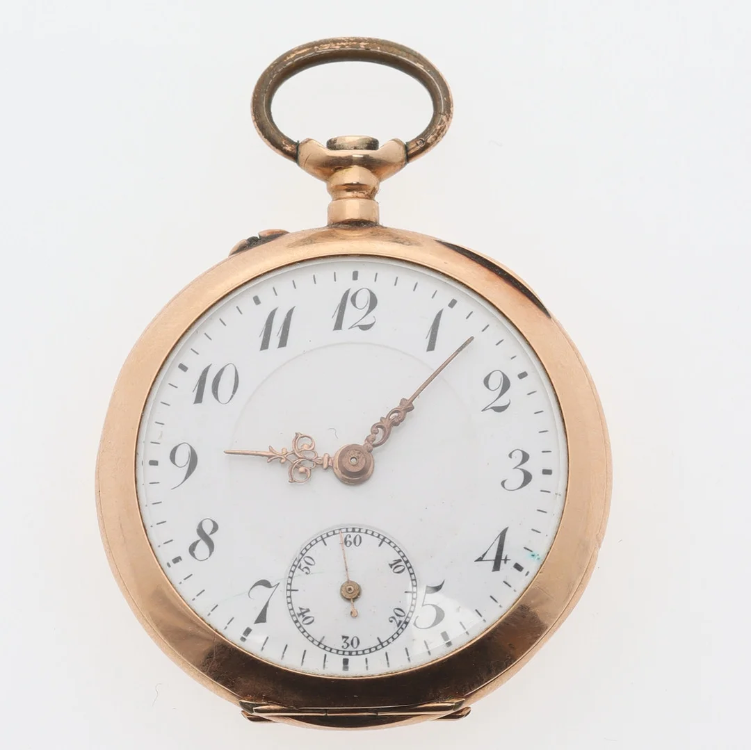 MORMORSUR, ytterboett i 14K guld. — Pocket & Stop Watches — Ekenbergs Auktioner