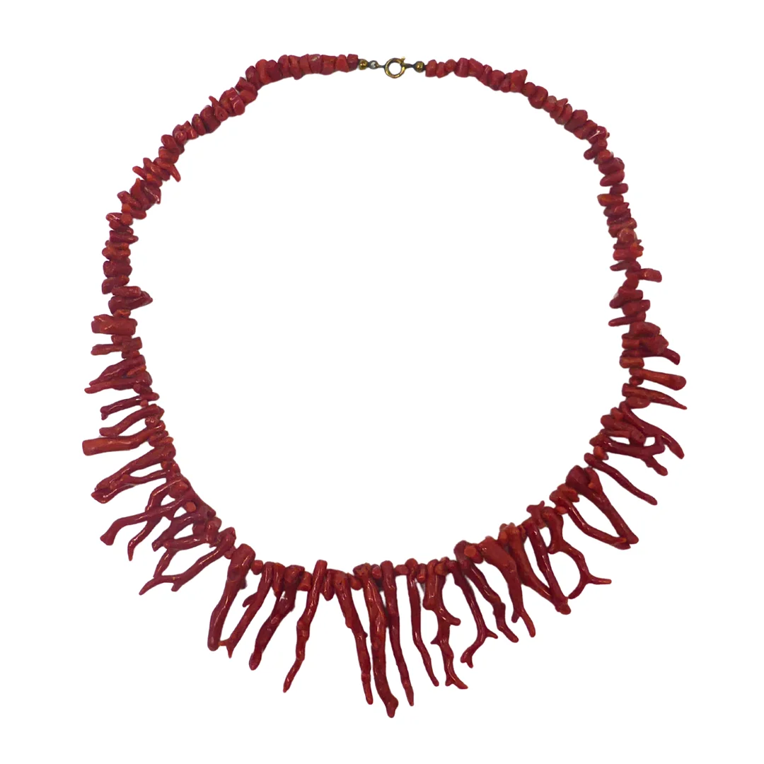 ROTE ASTKORALLENKETTE. — Necklace — Auktionshaus Stuber's Hammerschlag