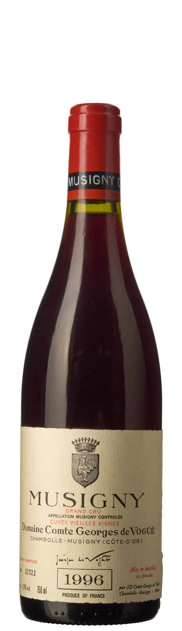 1 x Musigny Grand Cru Cuvee Vieilles Vignes 1996, Comte Georges de Vogüé — 1 x Musigny Grand Cru Cuvee Vieilles Vignes 1996, Comte Georges de Vogüé — Vin/Vin — Blomqvist