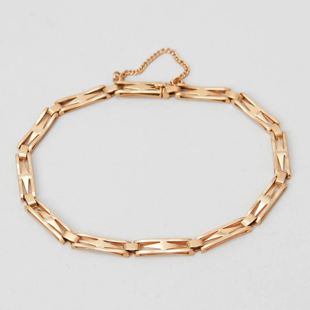 ARMLÄNK, 18k guld, vikt ca 6,4 gram. — Bracelets — Göteborgs Auktionsverk