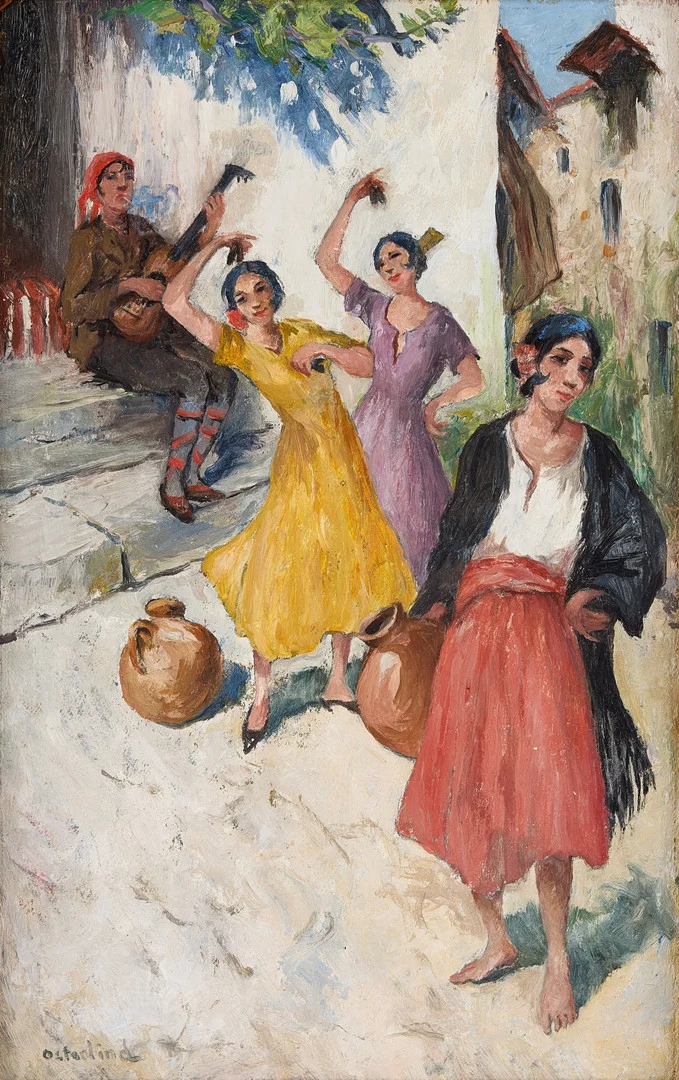 ALLAN ÖSTERLIND. Flamencodansare. — Paintings — Stockholms Auktionsverk Fine Art
