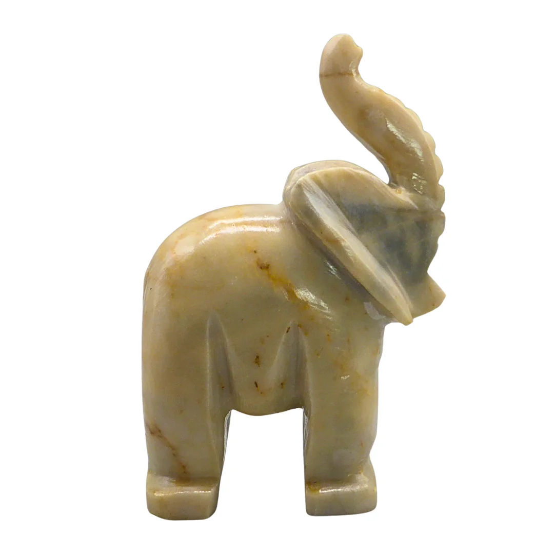 ELEFANTENFIGUR AUS NATURSTEIN. — African tribal art — Auktionshaus Stuber's Hammerschlag