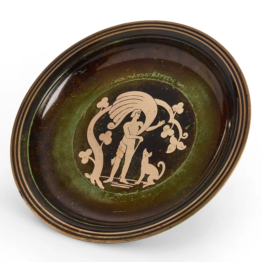 HOLGER FRIDERICIAS. Fat, Art Deco, Danmark, 1930/40-tal. Patinerad brons. Stämpelmärkt HF Ildfast Bronce. — Other metals — Crafoord Auktioner Stockholm