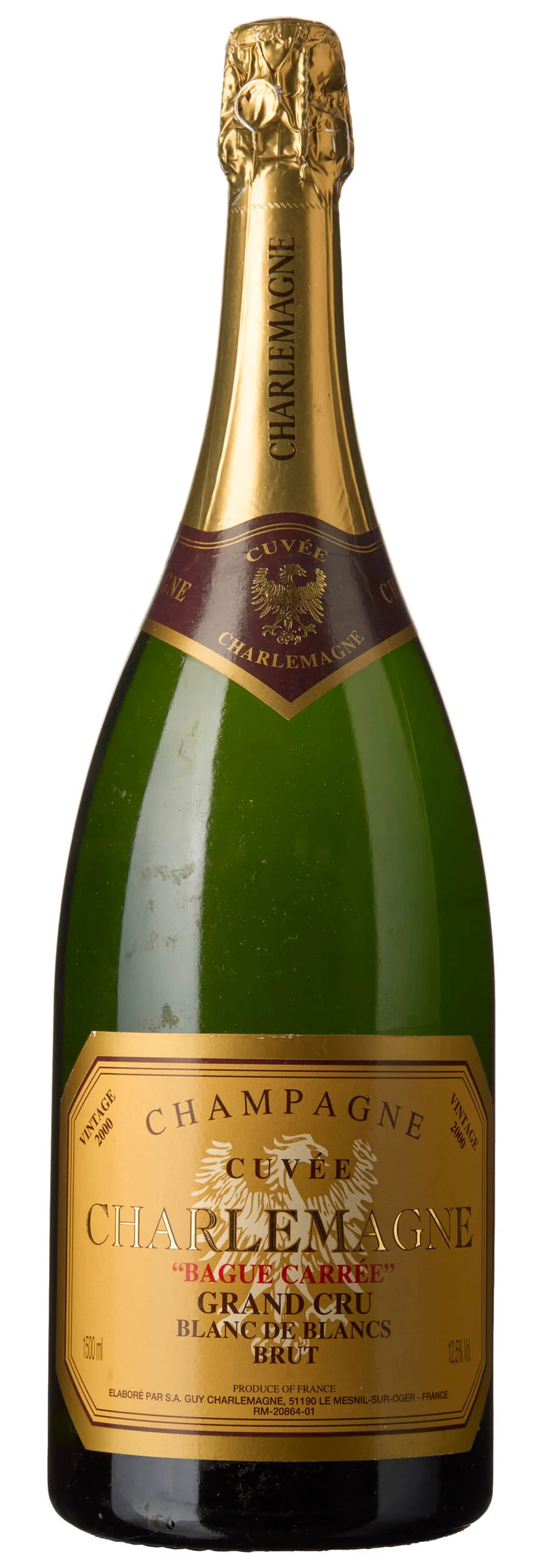 1 x MAG Champagne Cuvee Charlemagne "Bague Carree" Blanc de Blancs Brut 2000, Guy Charlemagne — 1 x MAG Champagne Cuvee Charlemagne "Bague Carree" Blanc de Blancs Brut 2000, Guy Charlemagne — Vin/Vin — Blomqvist