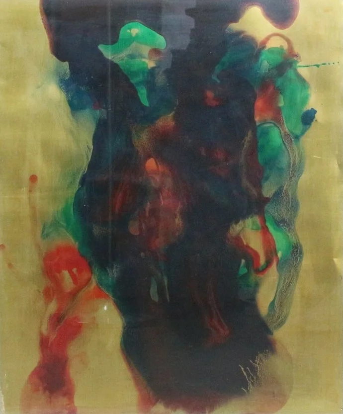UNBEKANNTER KÜNSTLER. Mischtechnik auf Papier, '' Ohne Titel ''. — Paintings — Stockholms Auktionsverk Düsseldorf/Neuss